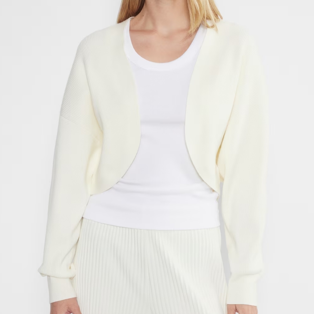 Aritzia Babaton Decision Cream Sweater Shrug